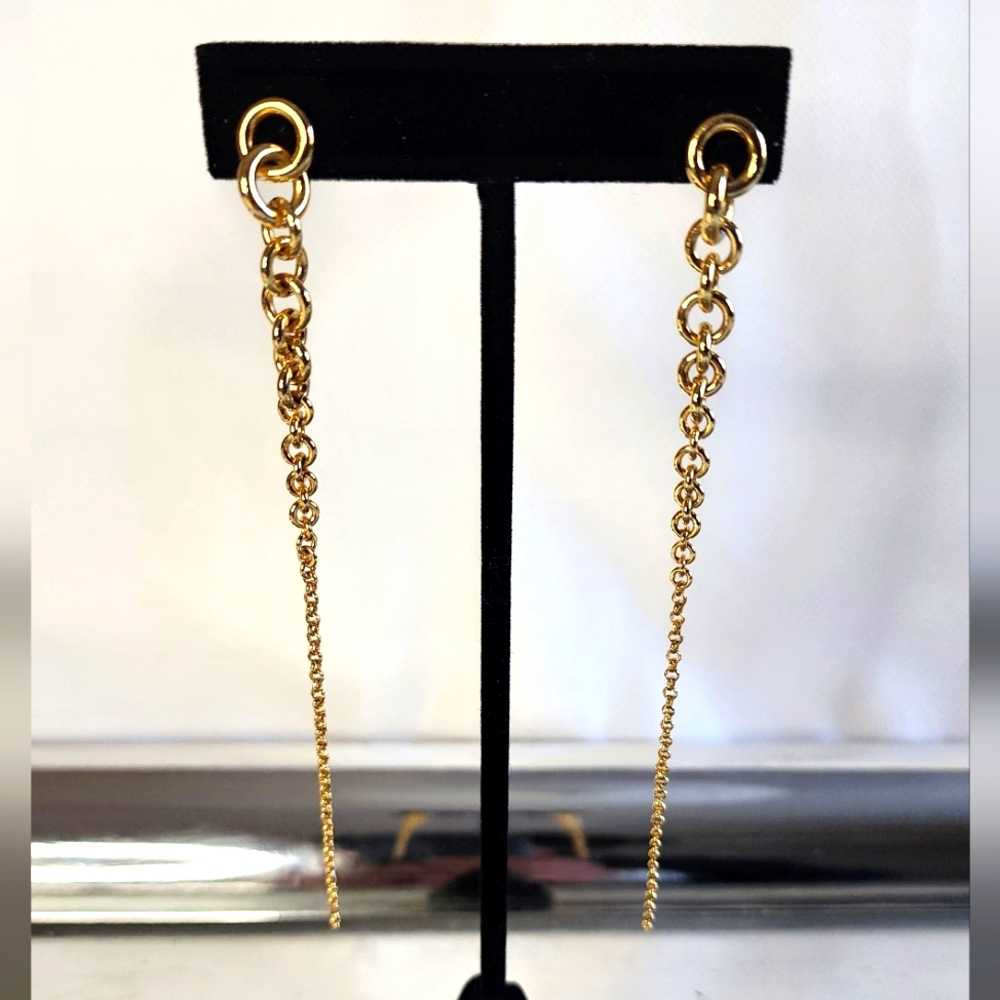 Michael Michael Kors Gold Link Drop Chandelier Earrings